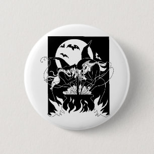 Halloween Witches Ronde Button 5,7 Cm