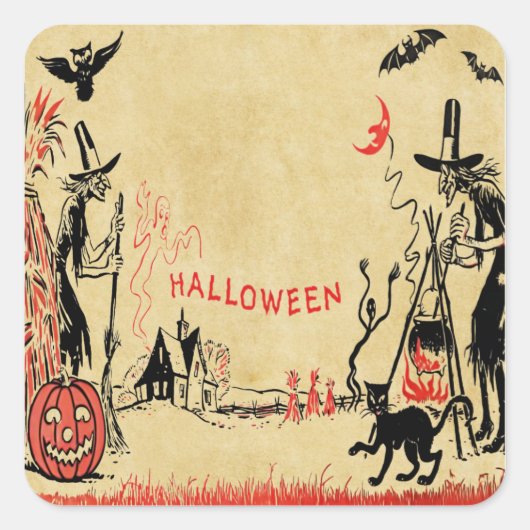 Halloween Witches Sticker (Voorkant)