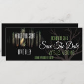Halloween Witches Wedding Save the Date Card (2) (Voorkant / Achterkant)