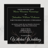 Halloween Witches Wedding Uitnodiging (Voorkant / Achterkant)