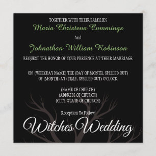 Halloween Witches Wedding Uitnodiging