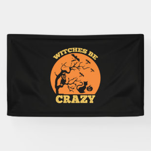 Halloween Witches zijn gekke verjaardag Spandoek