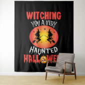 Halloween Witching House ACHTERGROND Wandkleed (In situ)