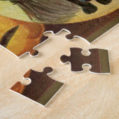  Halloween Witch's Black Cat & Pumpkins Legpuzzel (Zijkant)