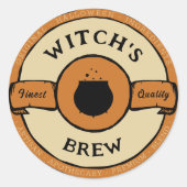 Halloween Witch's Brew Label (Voorkant)