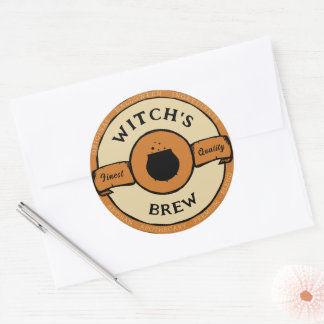 Halloween Witch's Brew Label