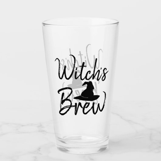 Halloween Witch's Brew Witch Pet Glas (Voorkant)