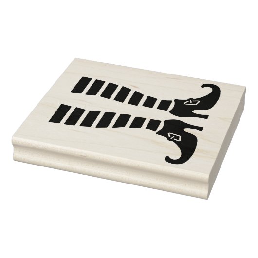 Halloween Witch's Legs Gestreepte Kousen Rubberstempel (Stempel)