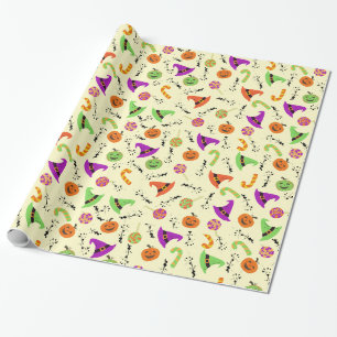 Halloween Witch's Pet Snoep & Pomkins 2 Cadeaupapier
