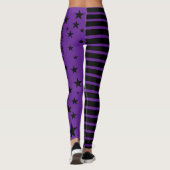 Halloween witchy gestreepte leggings (Achterkant)