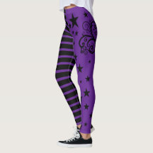Halloween witchy gestreepte leggings