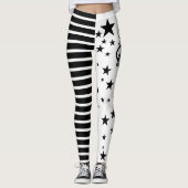 Halloween witchy gestreepte leggings (Voorkant)