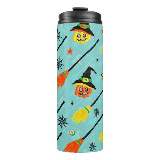Halloween Witchy Naadloos Thema Thermosbeker (Voorkant)
