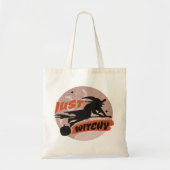 Halloween Witchy Retro Witch Costume Party Tote Bag (Voorkant)