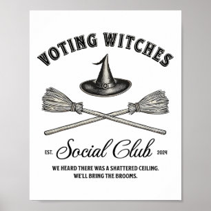 Halloween Witchy Stemmen Heksen Voor Kamala Femini Poster