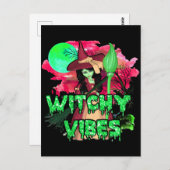 Halloween Witchy Vibes Briefkaart (Voorkant / Achterkant)