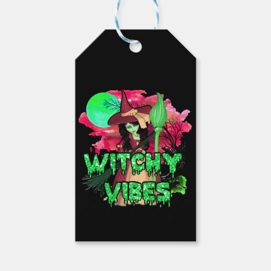 Halloween Witchy Vibes Cadeaulabel (Voorkant)
