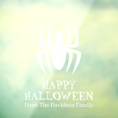 Halloween witte spin aangepaste tekst decoratie raamsticker (Vel 3)