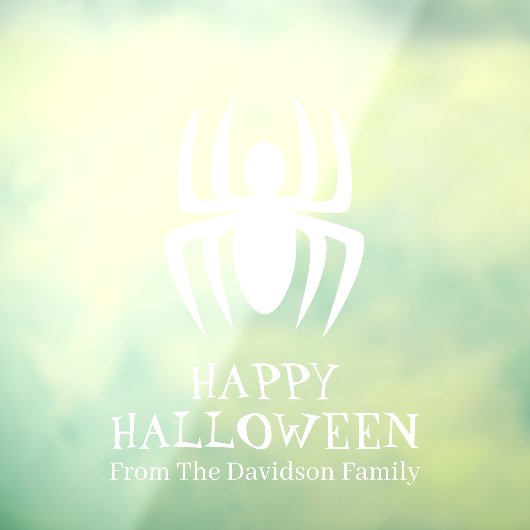 Halloween witte spin aangepaste tekst decoratie raamsticker (Vel 3)