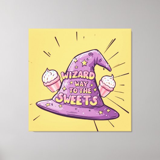 Halloween - Wizard Way to the Sweets Canvas Afdruk (Voorkant)