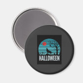 Halloween Wolf Kerkhof Maan Vector Magneet (Voorkant / Achterkant)