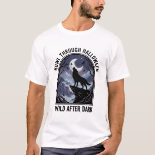 Halloween Wolf Moon Wildernis T-shirt