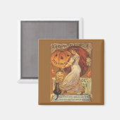 Halloween Woman en Jack o' Lantern Magneet (Voorkant / Achterkant)