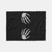 Halloween Women's Skeleton Hand  Fleece Deken (Voorkant (Horizontaal))