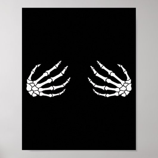 Halloween Women's Skeleton Hand Poster (Voorkant)