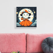 Halloween Wonderlijke Maan Canvas Afdruk (Insitu (Woonkamer))