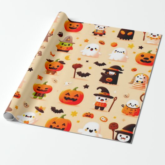 Halloween Wrapping Paper Cadeaupapier (Uitgerold)