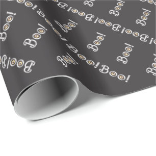 Halloween Wrapping Paper Cute BOO GiftPaper Cadeaupapier