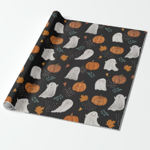 Halloween Wrapping Paper - Geesten, Pompoenen & He Cadeaupapier