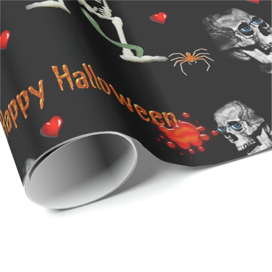 Halloween Wrapping Paper, Happy Halloween Cadeaupapier (Rol Hoek)