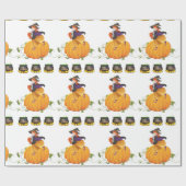 Halloween Wrapping Paper, pompoen Cadeaupapier (Vlak)