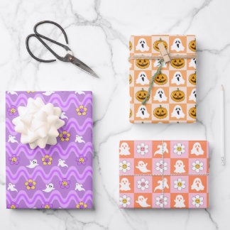 Halloween Wrapping Paper Sheets Set van 3