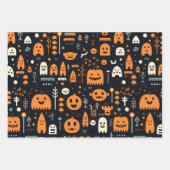 Halloween Wrapping Paper Sheets Set van 3 (Voorkant)