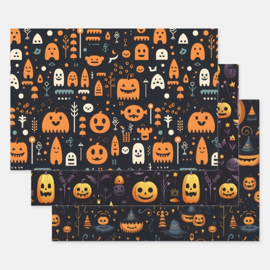 Halloween Wrapping Paper Sheets Set van 3 (Set)
