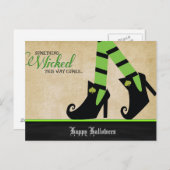 Halloween Wyed Witch Shoe Briefkaarten (Voorkant / Achterkant)