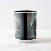 Halloween Yin-Yang Skelet Fusion Tweekleurige Koffiemok (Center)