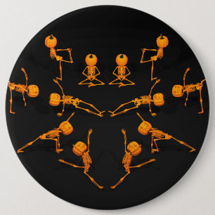 Halloween Yoga Class Ronde Button 6,0 Cm