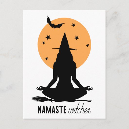 Halloween yoga Witch Briefkaart (Voorkant)