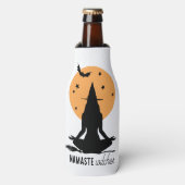 Halloween yoga Witch Flesjeskoeler (Fles Voorkant)