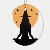 Halloween yoga Witch Keramisch Ornament (Links)