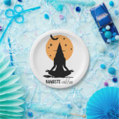 Halloween yoga Witch Papieren Bordje (Feest)