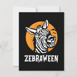 Halloween Zebra Bedankkaart
