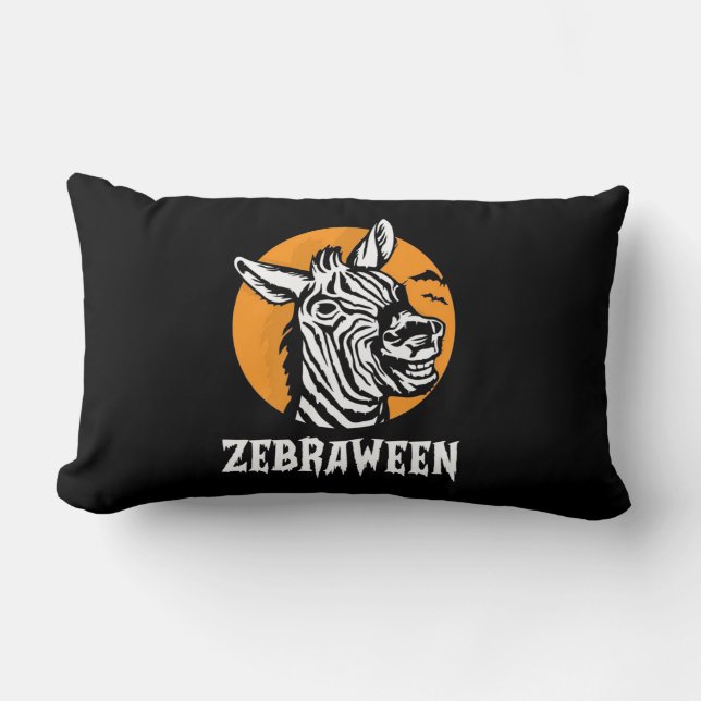 Halloween Zebra Kussen (Voorkant)