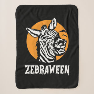 Halloween Zebra Sherpa Deken