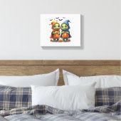 Halloween Zee Turtle Ghost Turtles T-shirt Canvas Afdruk (Insitu (Slaapkamer))