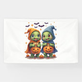 Halloween Zee Turtle Ghost Turtles T-shirt Spandoek (Horizontaal)